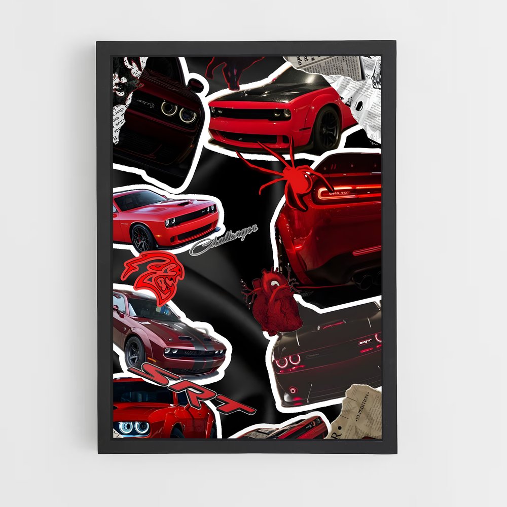 Poster Fury Rouge – affiche Dodge (vue 2)